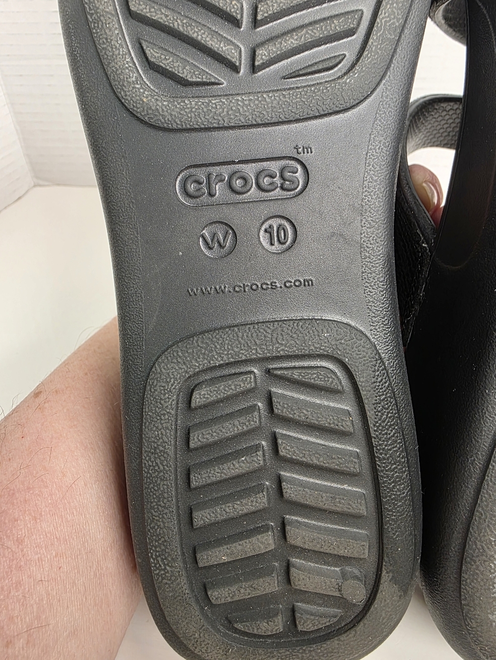 Crocs Literide Boca Black Sequins Sandals Sz 10 - Picture 8 of 8